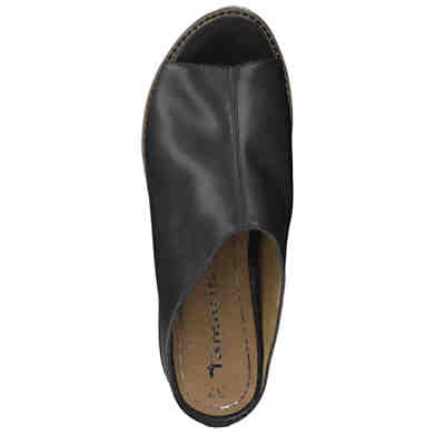 1-27208-22 001 Damen Black Schwarz Leder Sandale mit TOUCH-IT Sohle Klassische Sandalen