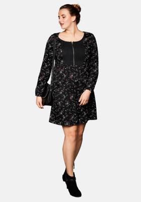 sheego Jerseykleid mit modischem Muster Kleider