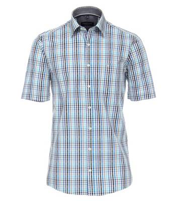 CASAMODA Hemd Halbarm kariert Kurzarmhemden