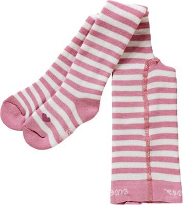 Baby Thermostrumpfhose für Mädchen, Ringel/Herz