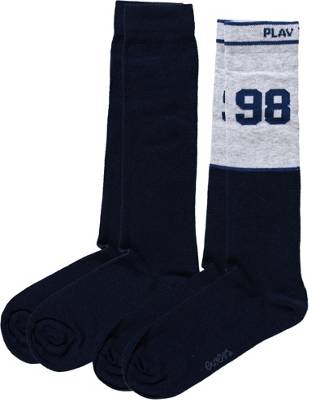 Kniestrümpfe Doppelpack für Jungen, Zahl