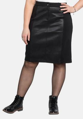 sheego Bleistiftrock in Leder-Optik Röcke