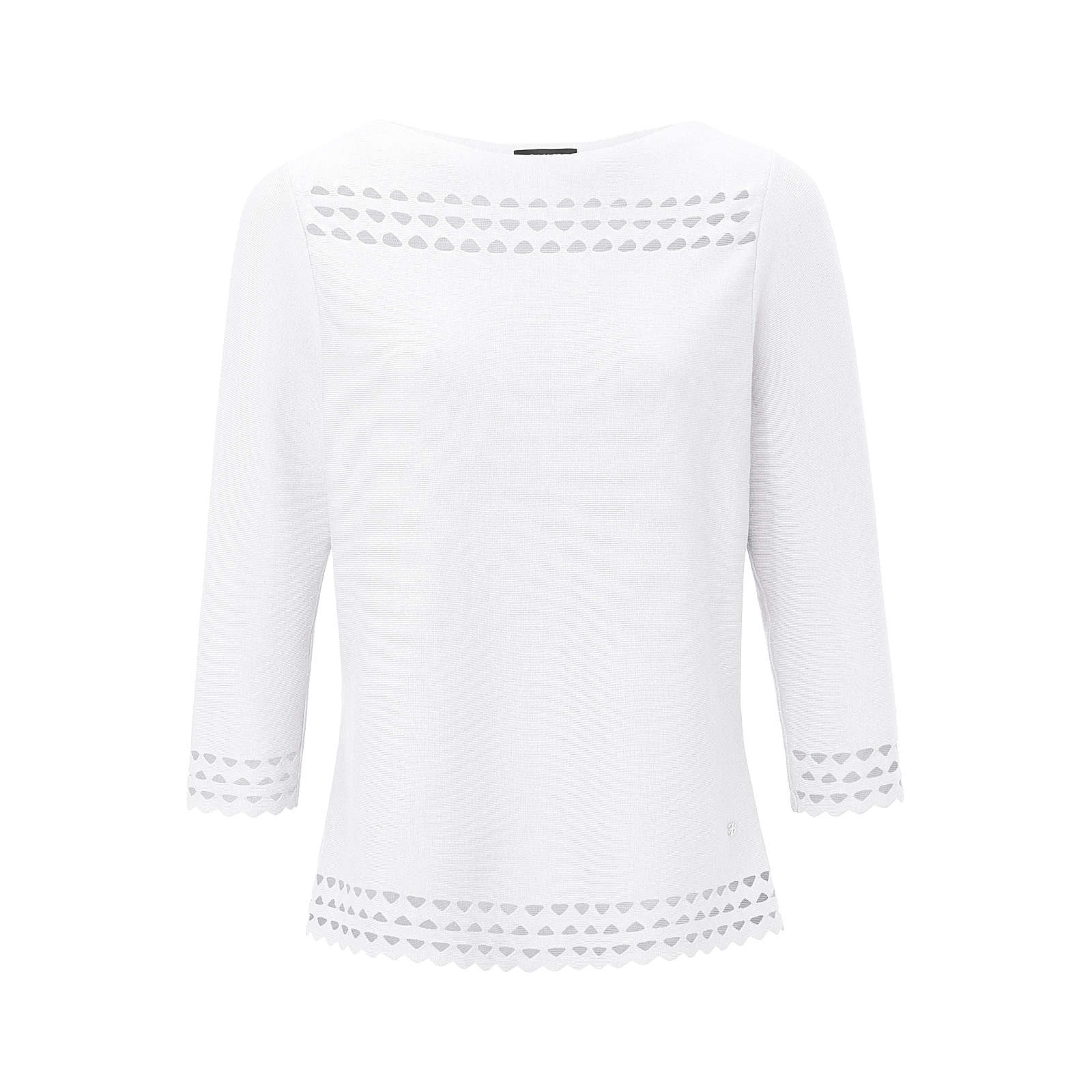BASLER Rundhals-Pullover Rundhals-Pullover mit 3/4-Arm Pullover weiß Damen Gr. 38 BASLER Rundhals-Pullover Rundhals-Pullover mit 3/4-Arm Pullover weiß Damen Gr. 38