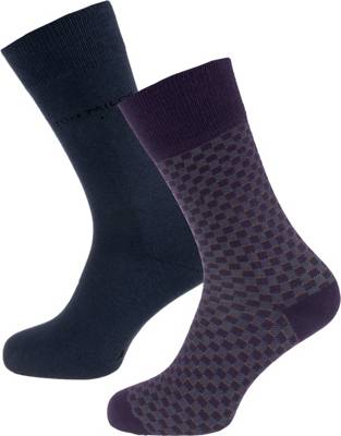 2er Pack Socks Small Check Socken
