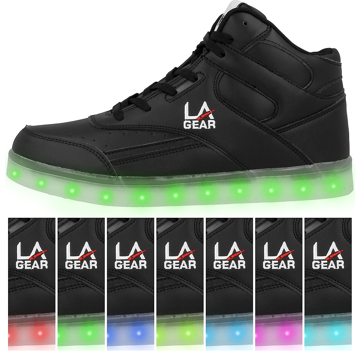 LA Gear Flo Lights Sneaker mid Unisex Kinder Sneakers High schwarz