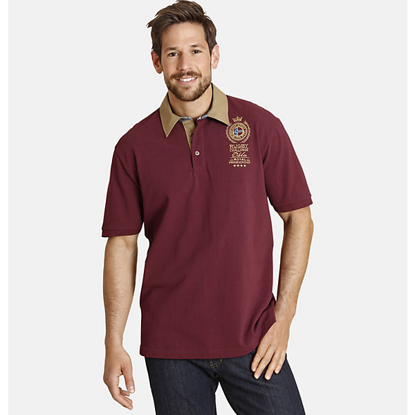 Bekleidung Shirts & Tops JAN VANDERSTORM Poloshirt JOAKIM Poloshirts rot