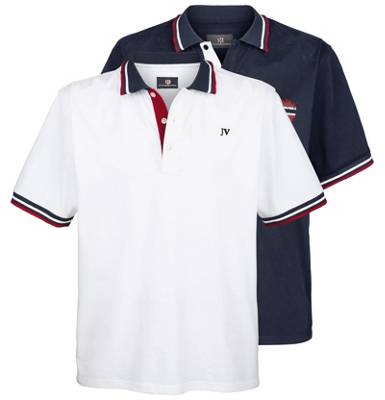 JAN VANDERSTORM Doppelpack Poloshirt JOHAN Poloshirts weiß