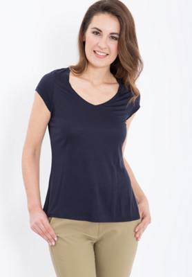 Mexx MEXX Basic T-Shirt mit V-Ausschnitt aus Viskose T-Shirts 2