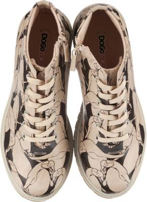 Dogo Shoes, Penga Stroke Schnürstiefeletten, beige/schwarz mirapodo