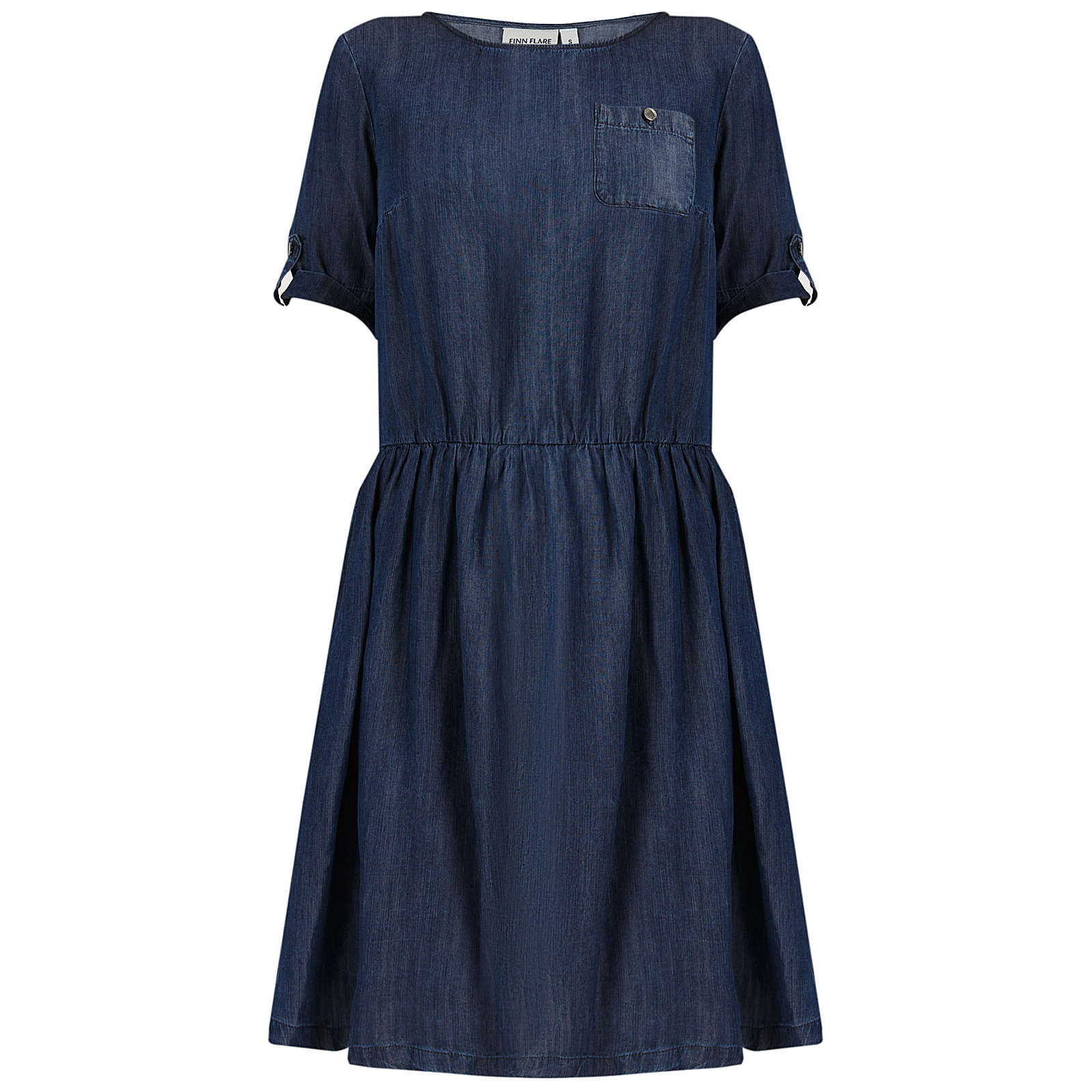 Finn Flare Jeanskleid mit kurzen Ärmeln Jeanskleider blau Damen Gr. 38 Finn Flare Jeanskleid mit kurzen Ärmeln Jeanskleider blau Damen Gr. 38