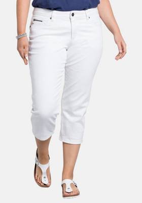 sheego Capri-Jeans mit dekorativer Gesäßstickerei Caprihosen