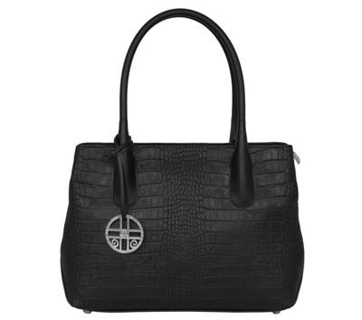 Silvio Tossi Lederhand- und Schultertasche mit Spezialschutzschicht Handtaschen