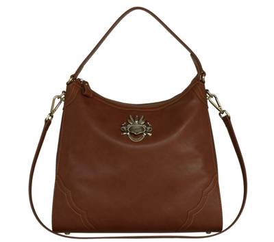 Silvio Tossi Lederhand- und Schultertasche mit Spezialschutzschicht Handtaschen