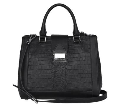 POON Switzerland Lederhandtasche mit Krokodil-Prägung Handtaschen