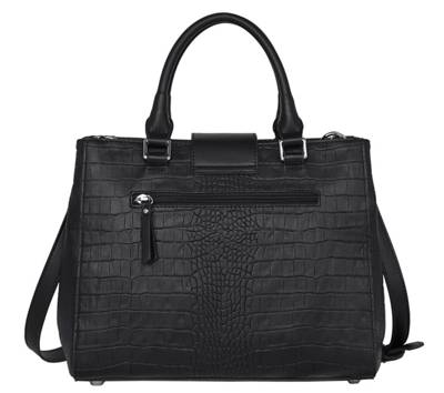 POON Switzerland Lederhandtasche mit Krokodil-Prägung Handtaschen 2