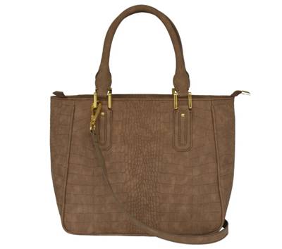 Silvio Tossi Lederhand- und Schultertasche mit Kroko-Prägung Handtaschen