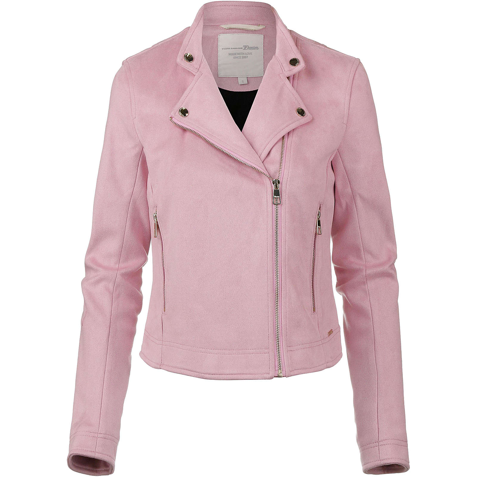 Tom Tailor Denim Bikerjacke Sweatblazer rosa Damen Gr. 36 Tom Tailor Denim Bikerjacke Sweatblazer rosa Damen Gr. 36