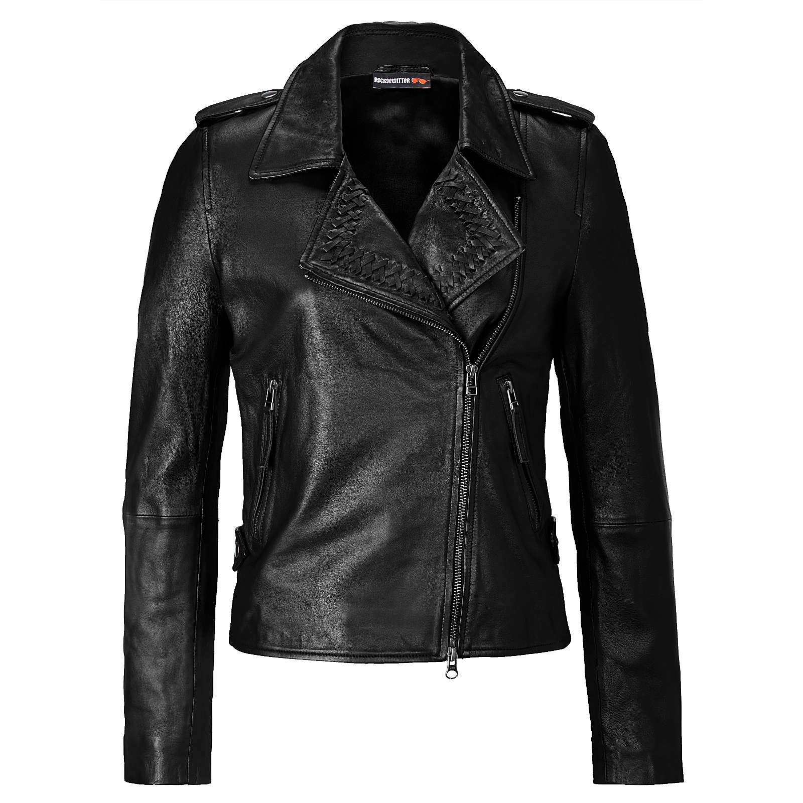 ROCKGEWITTER Lederjacke schwarz Damen Gr. 34 ROCKGEWITTER Lederjacke schwarz Damen Gr. 34