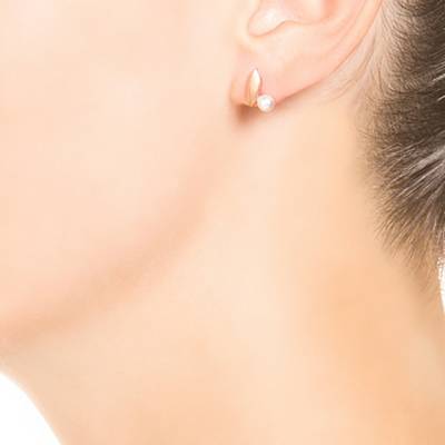 Ohrstecker Navette Rosegold Ohrringe 2