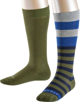 Kniestrümpfe Block Stripe 2er-Pack für Jungen