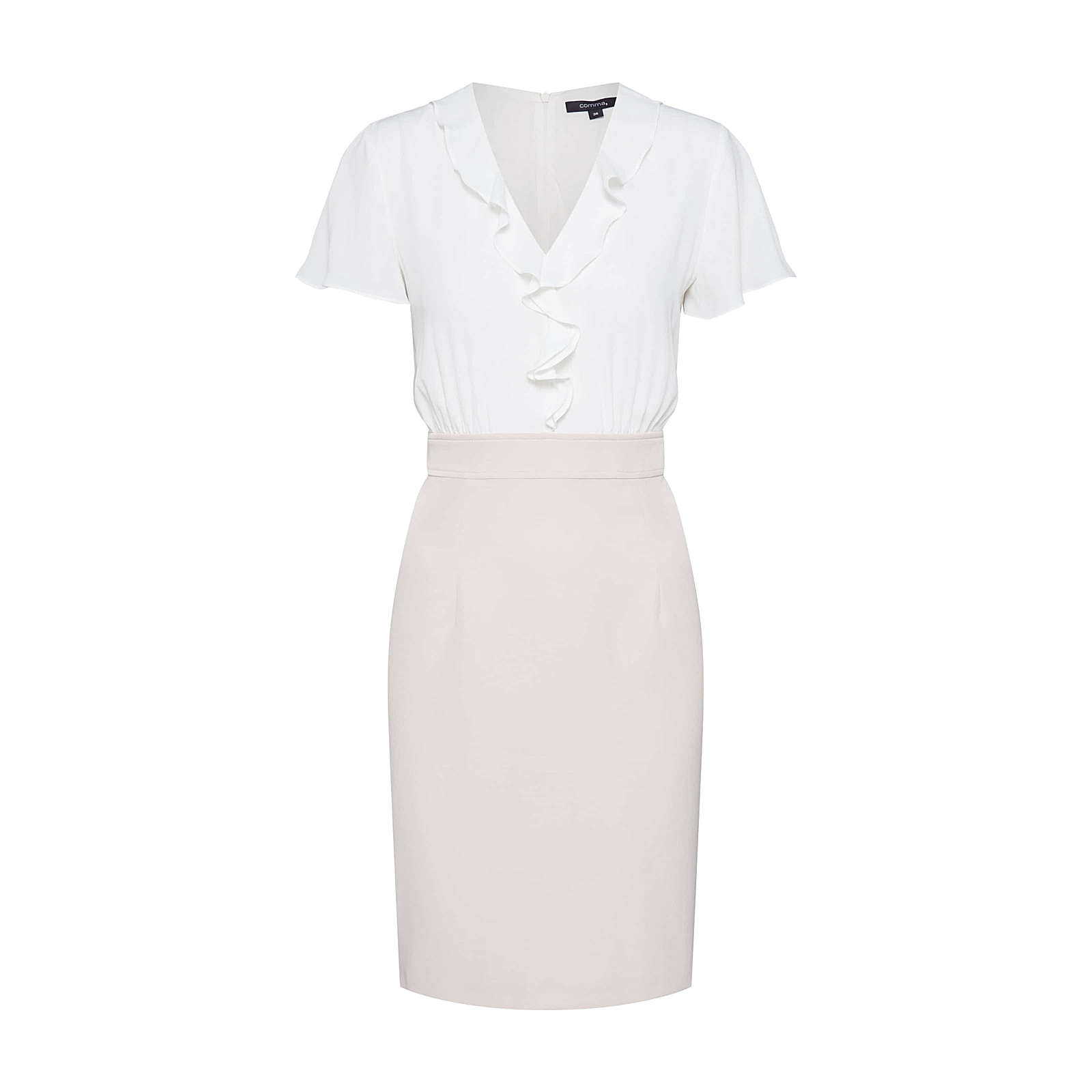 COMMA Blusenkleid Blusenkleider weiß Damen Gr. 40 COMMA Blusenkleid Blusenkleider weiß Damen Gr. 40