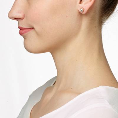 Ohrstecker Blume Rosegolden mit Perle Creolen 2