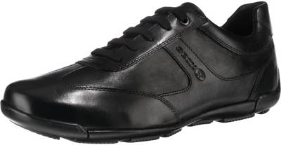 Geox Sneakers günstig kaufen | mirapodo Geox Ravex Schnürschuh schwarz metallic Glattleder Leder
