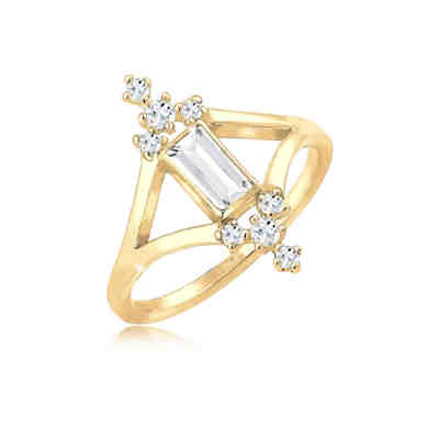 Elli Premium Ring Verlobung Liebe Vintage Topas Edelstein 925 Silber Ringe