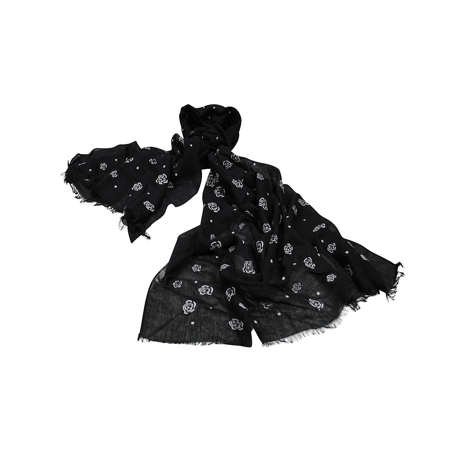 Simone Erto Tuch Motiv Rose A1754 Halstücher schwarz Damen Simone Erto Tuch Motiv Rose A1754 Halstücher schwarz Damen