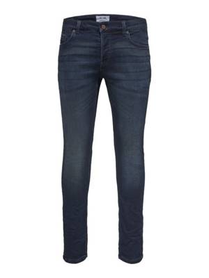 ONLY & SONS Skinny Fit Jeans ONSLoom Dark Blue Sweat Jeanshosen