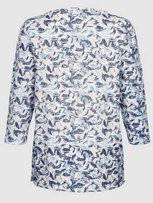 Sweatshirt Schlitze 3/4-arm allover Gerade blickdicht Kunstfaser,Baumwolle Sweatshirts 2