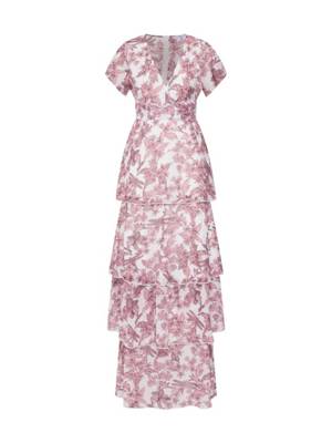 MISSGUIDED kleid floral frill layered Abendkleider