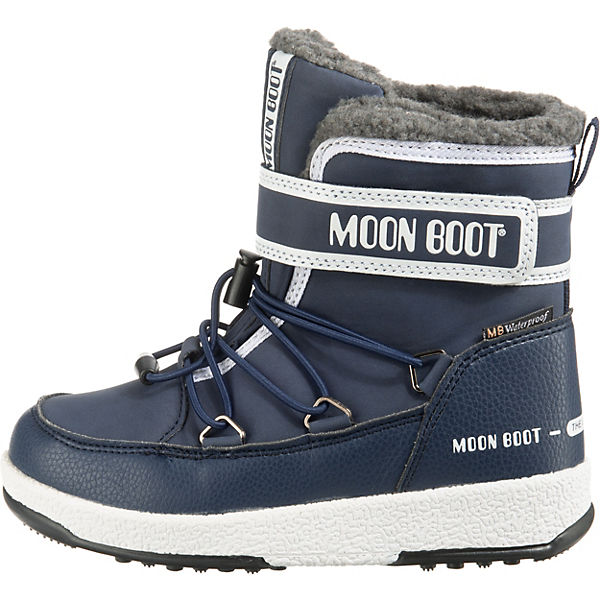 Schuhe Winterstiefel Moon Boot Kinder Winterstiefel MOON WP blau/weiß