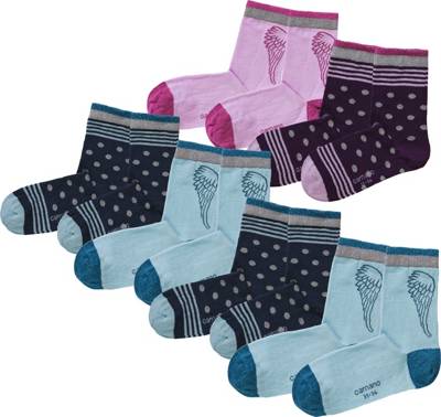Socken 6er-Pack für Mädchen, Glitzer
