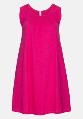 sheego Freizeitkleid mit Smok-Einsatz Kleider