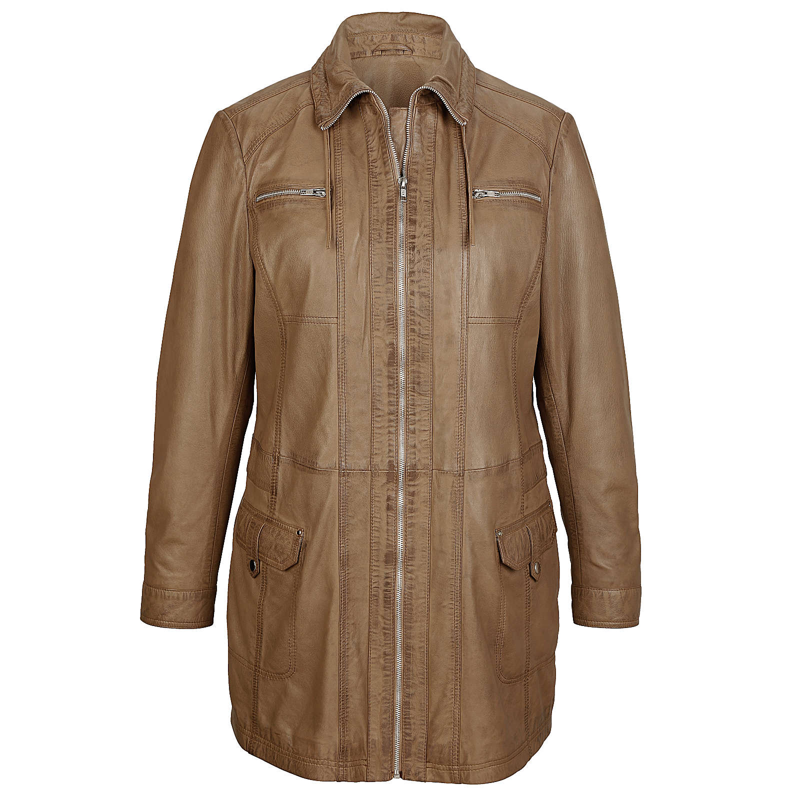 MIAMODA Lederjacke hellbraun Damen Gr. 50 MIAMODA Lederjacke hellbraun Damen Gr. 50