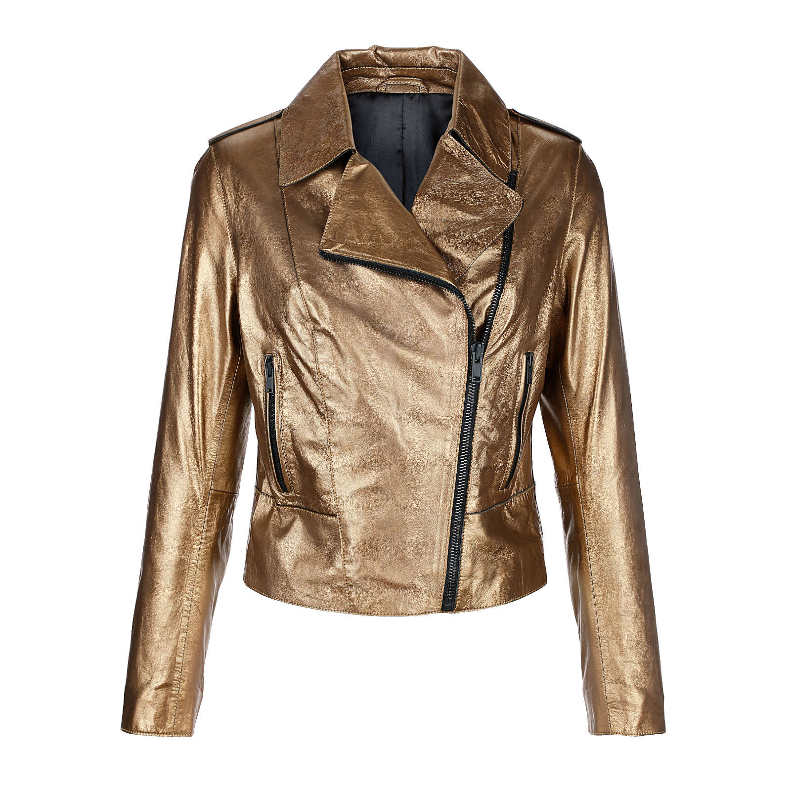 Amy Vermont Lederjacke gold Damen Gr. 44 Amy Vermont Lederjacke gold Damen Gr. 44