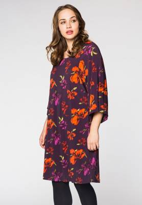 Yoek Kleid mit Blumenmuster Jerseykleider