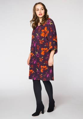 Yoek Kleid mit Blumenmuster Jerseykleider 2