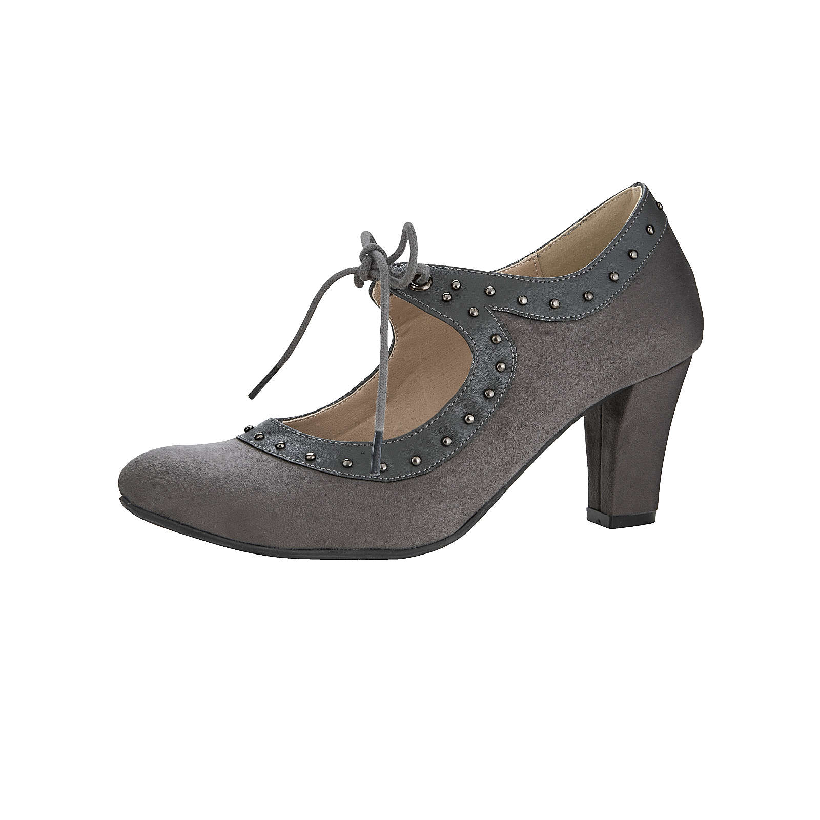 KLiNGEL Schnürpumps grau Damen Gr. 38 KLiNGEL Schnürpumps grau Damen Gr. 38