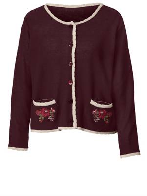 Trachten-Strickjacke mit Stickerei