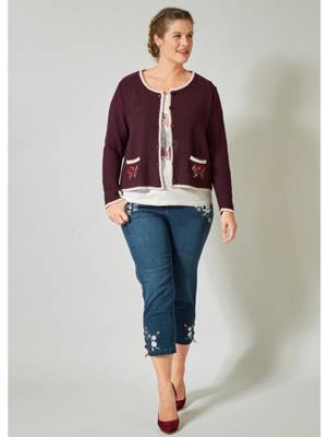 Trachten-Strickjacke mit Stickerei 2