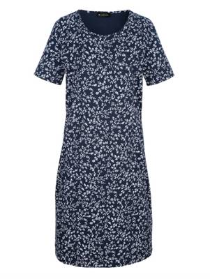 Shirtkleid halbarm floral Gerade blickdicht Kunstfaser,Baumwolle Jerseykleider