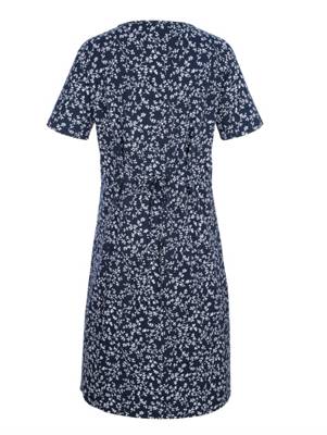 Shirtkleid halbarm floral Gerade blickdicht Kunstfaser,Baumwolle Jerseykleider 2