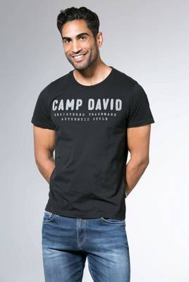 CAMP DAVID T-Shirt mit Round Neck und Logo-Stickerei T-Shirts