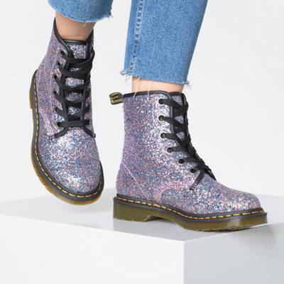 Pascal 8 StiefeletteRosa Loch Damen DrMartens1460 Glitter n8vm0wNO