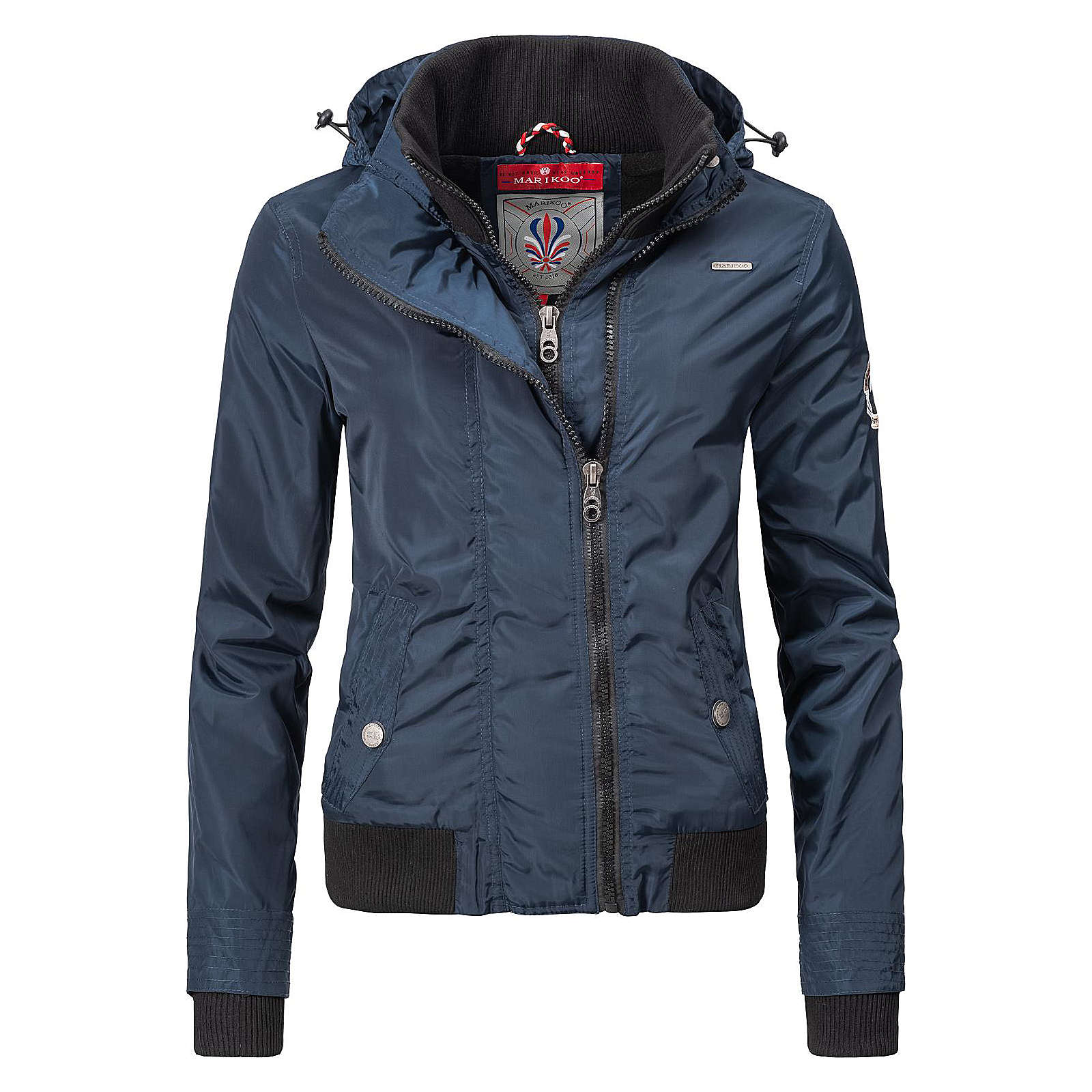 MARIKOO Blousonjacke Luyuu Übergangsjacken blau Damen Gr. 40 MARIKOO Blousonjacke Luyuu Übergangsjacken blau Damen Gr. 40
