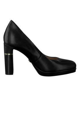 1-22402-23 001 Damen Plateau Pumps High-Heel Leder Black Schwarz Anti-Slide Anti-Shokk Klassische Pumps 2