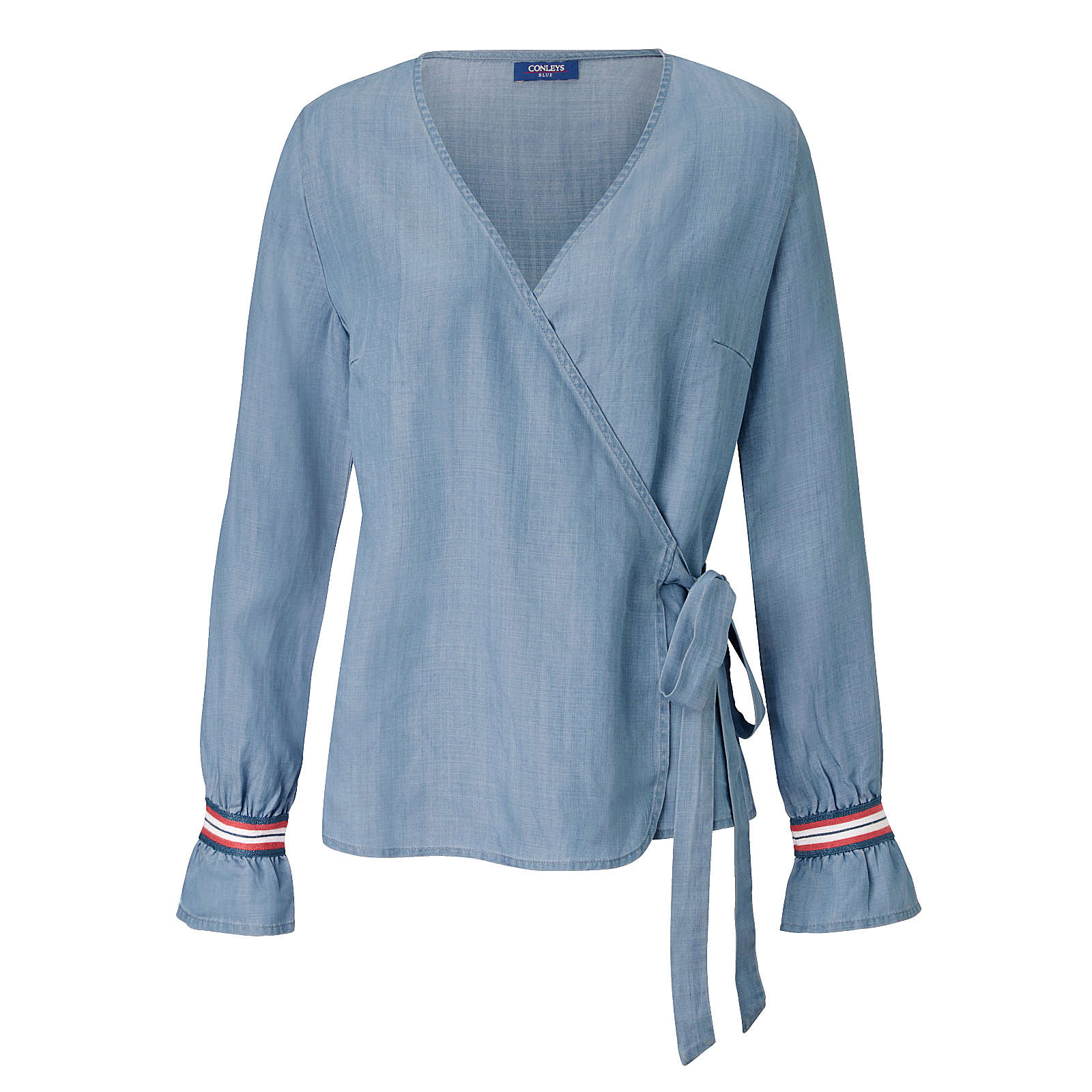 CONLEYS BLUE Wickelbluse blau Damen Gr. 38 CONLEYS BLUE Wickelbluse blau Damen Gr. 38