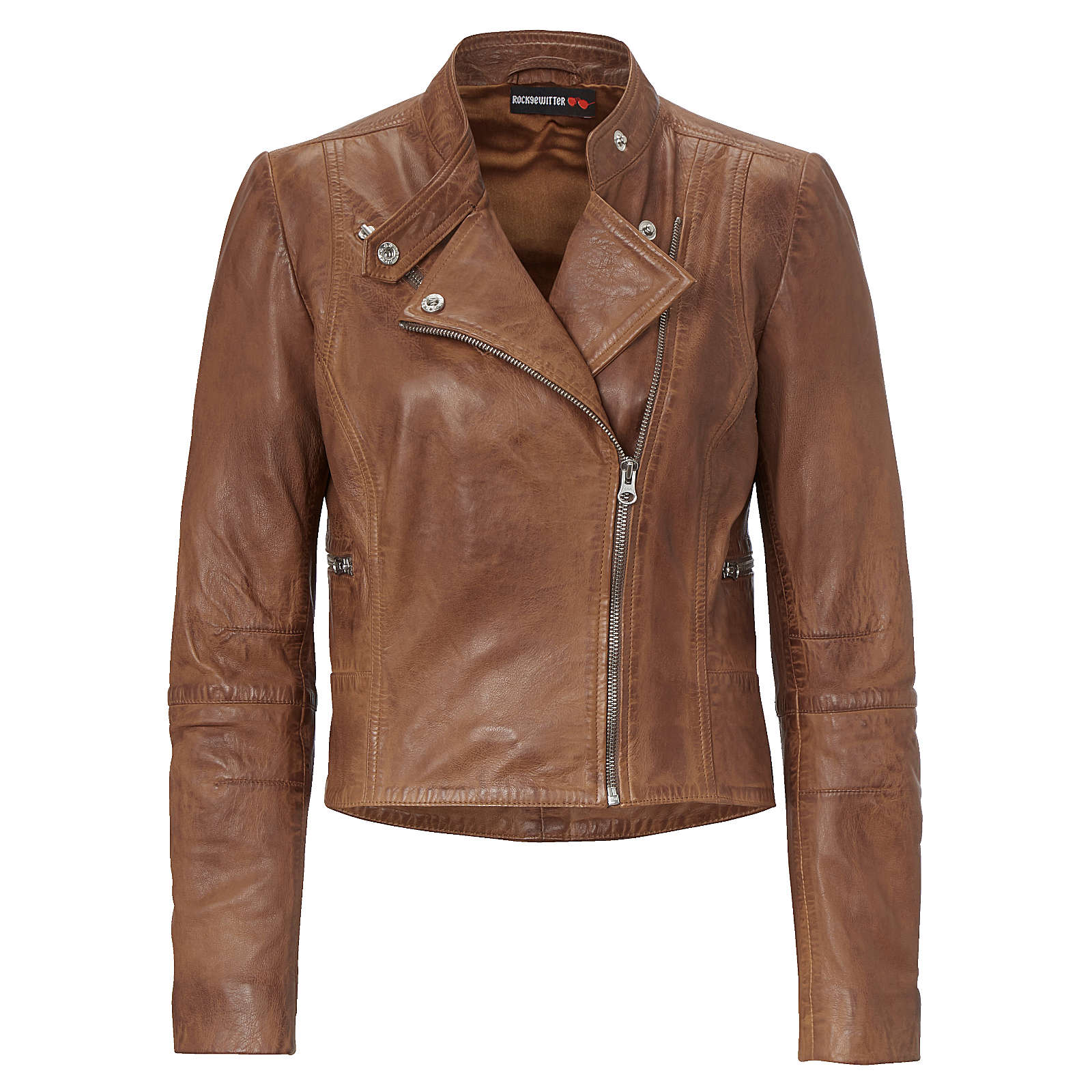 ROCKGEWITTER Lederjacke braun Damen Gr. 42 ROCKGEWITTER Lederjacke braun Damen Gr. 42